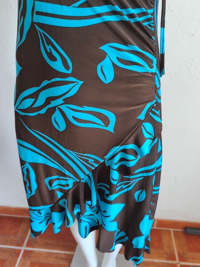 Robe bleu et marron - photo numéro 3