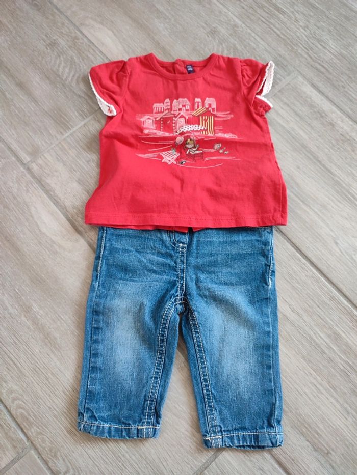 Ensemble jean et t-shirt manches courtes