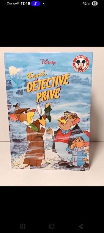 Livre Disney club du livre Basil detective privé