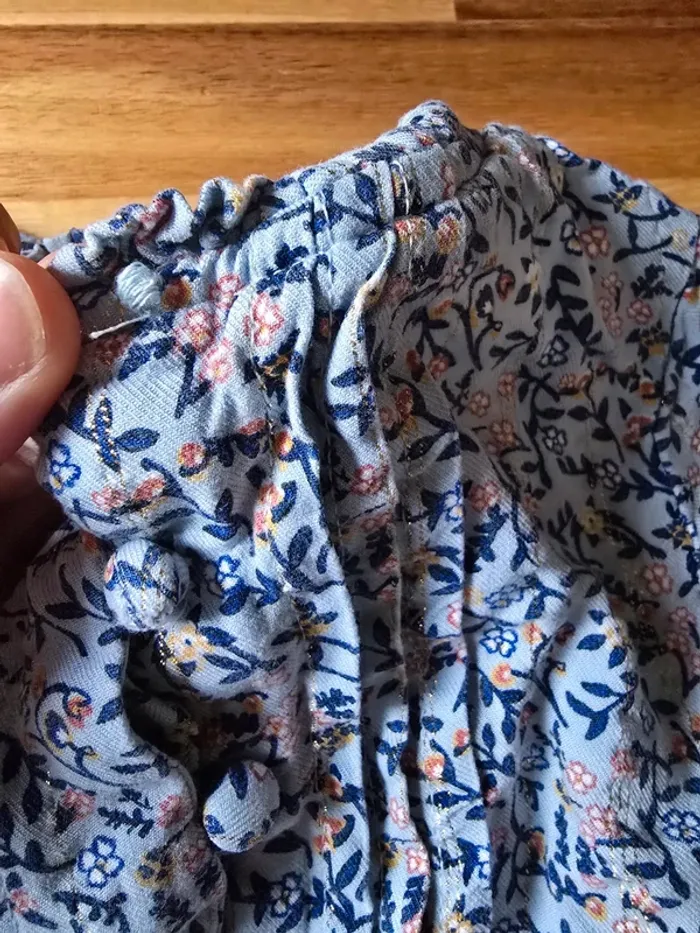 robe bleu à fleur - photo numéro 3