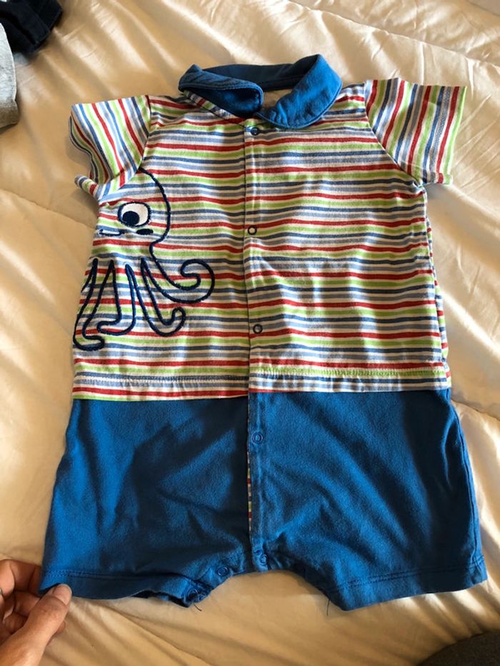 Barboteuse été garçon 12 mois