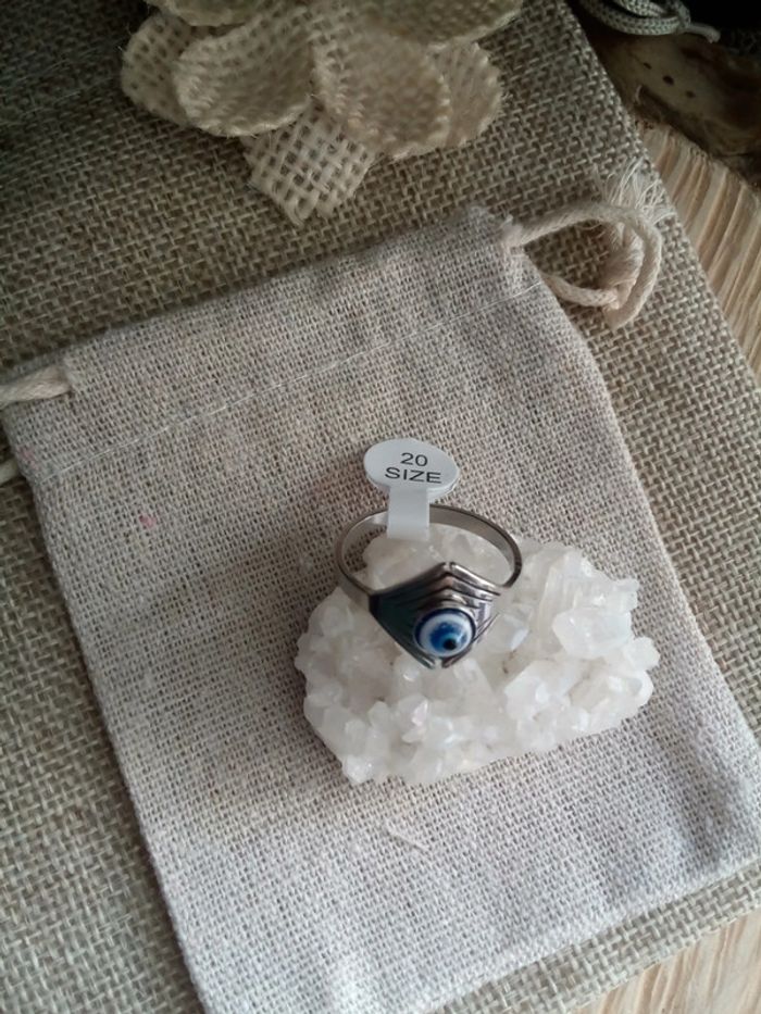 Bague oeil du nazar acier inoxydable - photo numéro 2