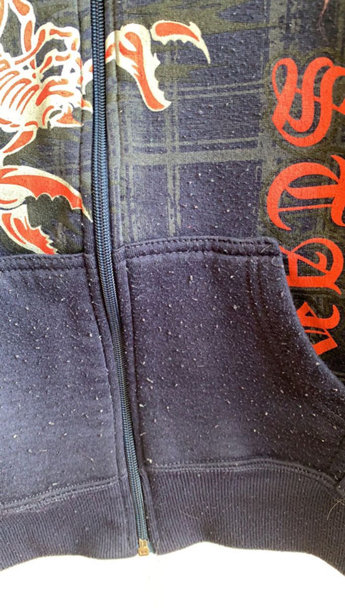 Veste bleu sport à capuche 8 ans - photo numéro 3