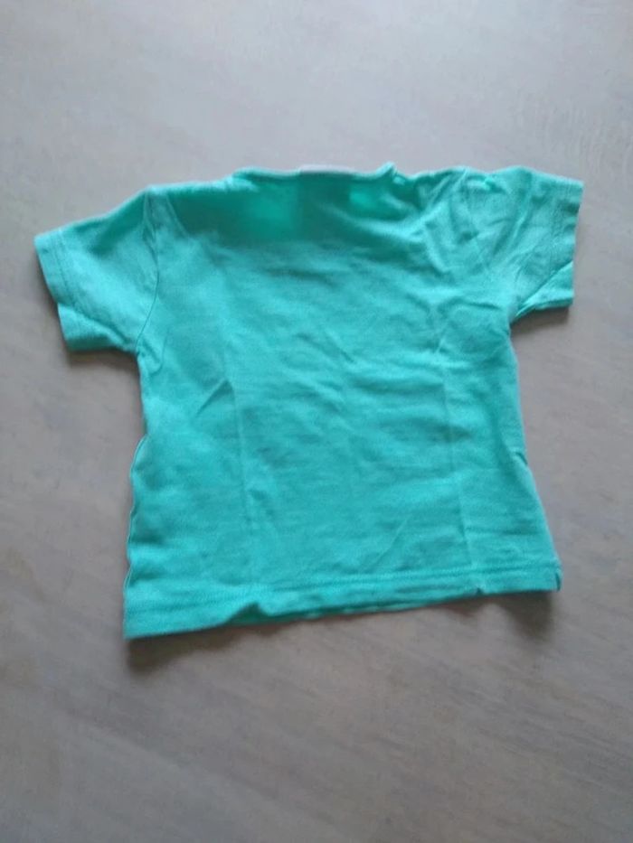 Tee-shirt vert clair 9 mois - photo numéro 5