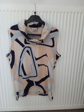 T-shirt manches courtes à col roulé taille m femme