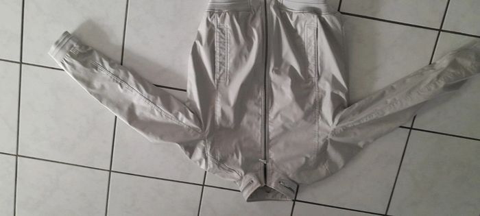 Veste simili cuir gris clair Célio - photo numéro 2