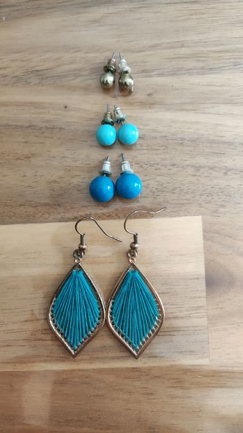Lot de 4 paires de boucles d'oreilles fantaisie