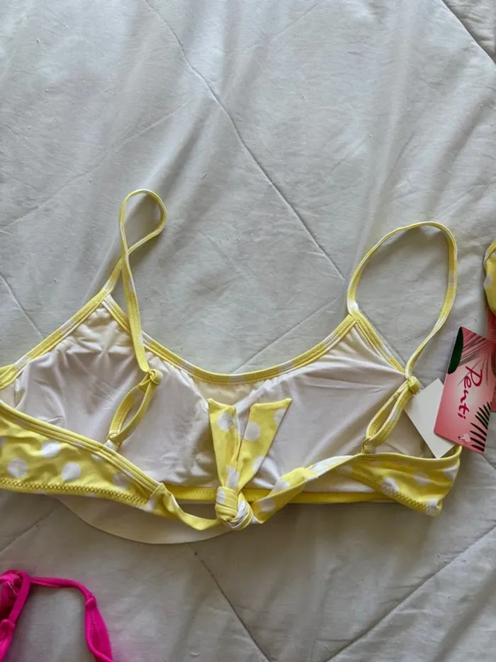 Lot 4 maillots haut bas ensemble bikini Penti ardene jaune rose marron taille M/38 neuf - photo numéro 15