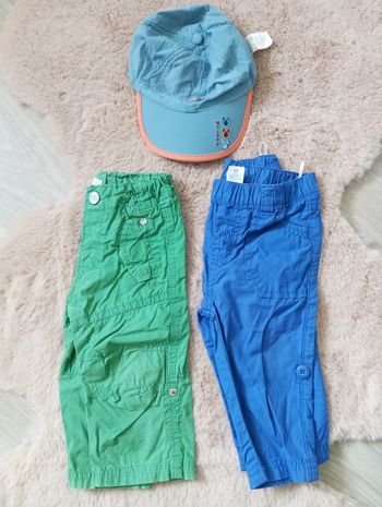 Lot pantalons et casquette 