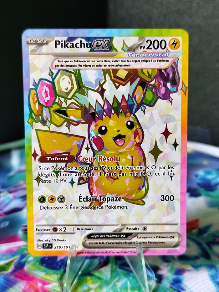 Carte pokémon neuve 🇨🇵 Pikachu 219/191 Étincelles Déferlantes