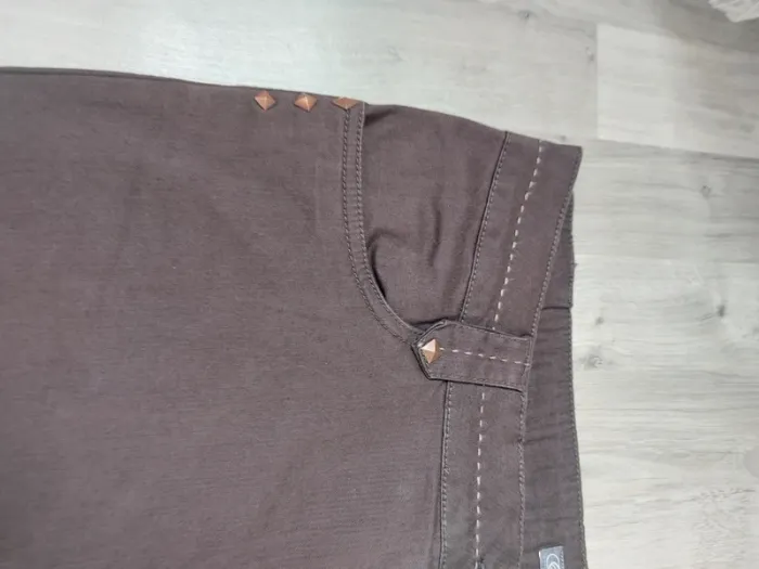 Pantalon large marron - photo numéro 4