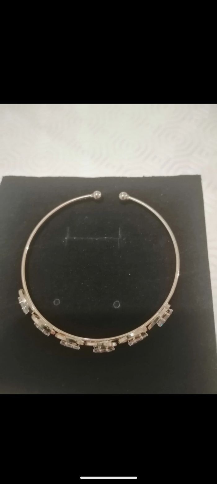 Beau bracelet Gioyes en plaqué or 24 carats sertis de zirconiums. - photo numéro 6