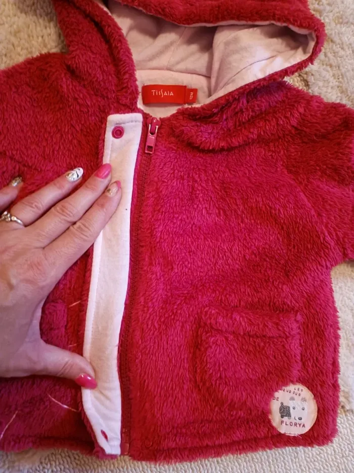 Manteau polaire avec moufles intégrées - 12 mois - photo numéro 11