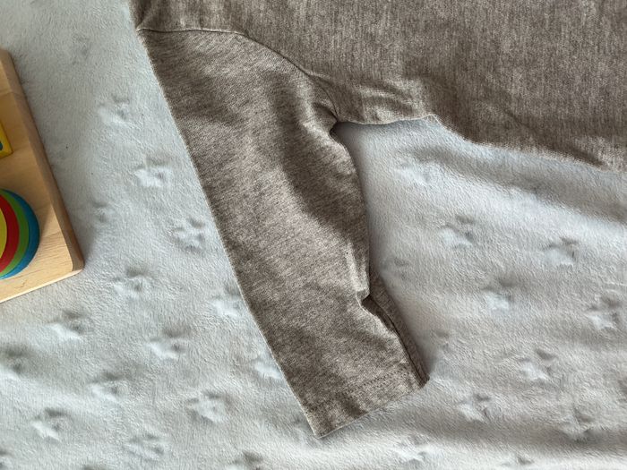 teeshirt manches longues gris inscription devant 6 mois obaibi - photo numéro 7