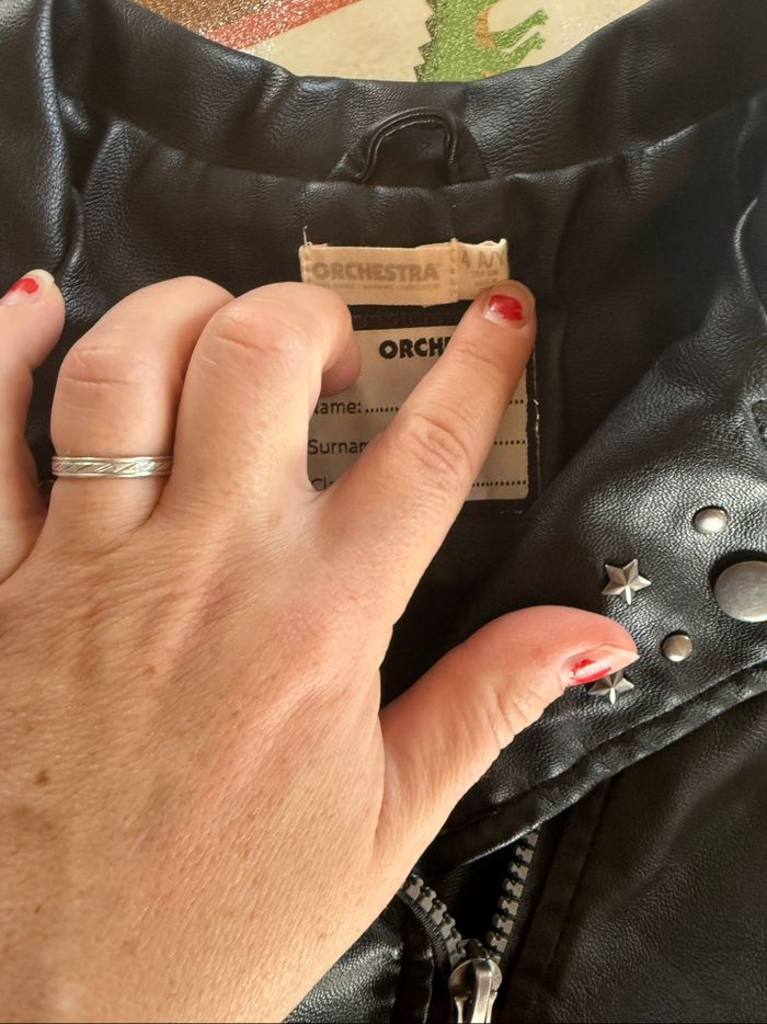 Veste simili cuir fille 4 ans - photo numéro 3