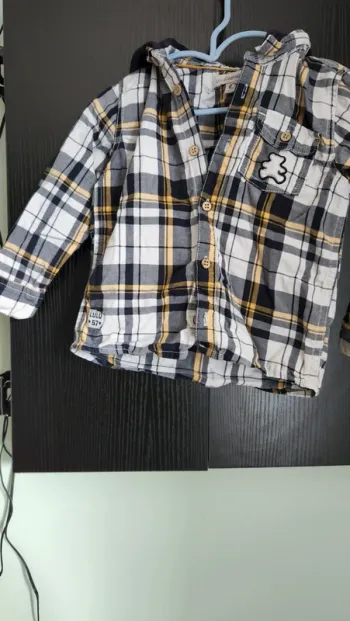 Chemise à carreaux lulu castagnette taille 24m