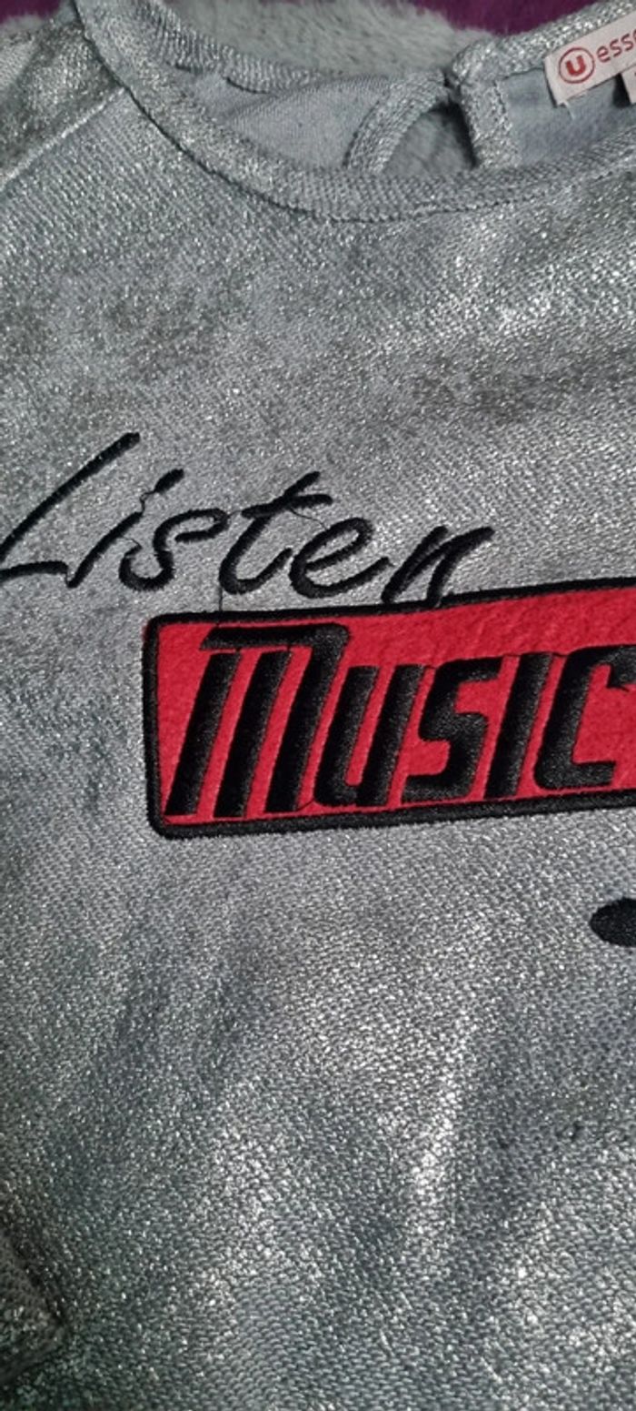 Sweat gris pailleté 10 ans - photo numéro 2