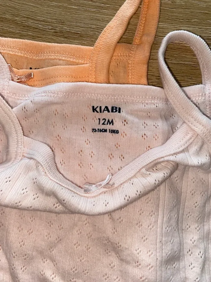 Lot bodies à bretelles - 12 mois - photo numéro 2