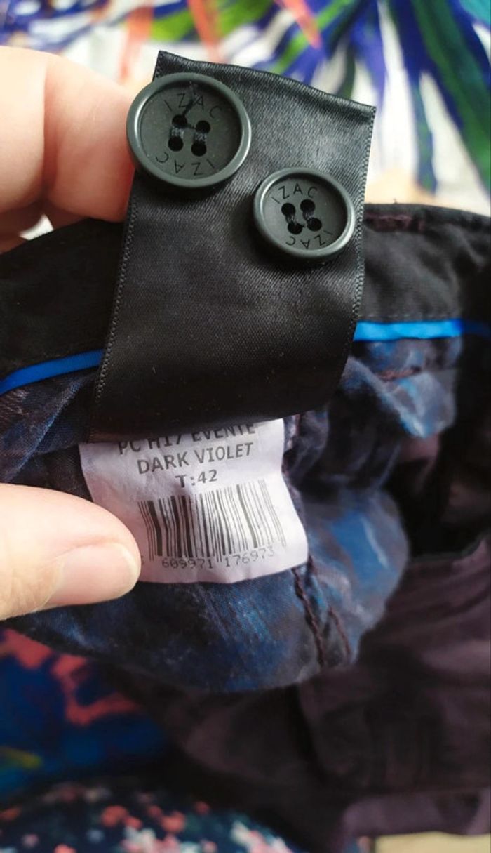 Chino homme violet foncé taille 42 Izac - photo numéro 6