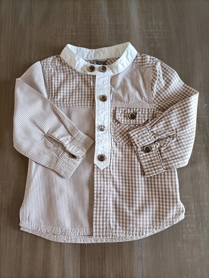Ensemble Chemise manches longues/ jean regular TAO 6 mois - photo numéro 2