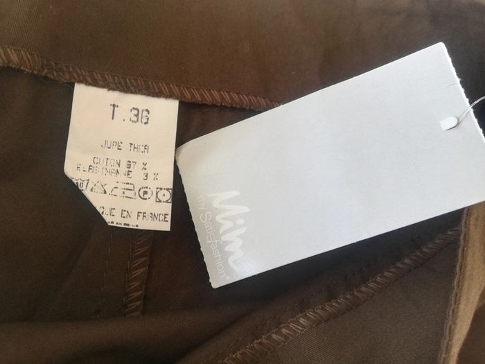 Jupe trapèze marron taille 36 MIm neuve - photo numéro 2