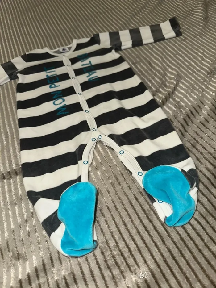 Pyjama velours 12 mois Petit Bateau - photo numéro 2
