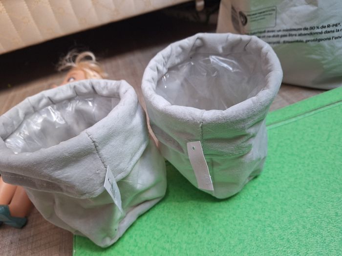 2 paniers velour assortis intérieur Imperméable