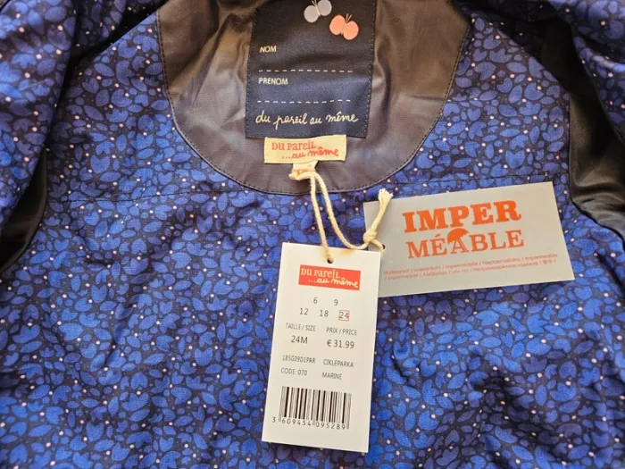 Veste imperméable neuve 24 mois, DPAM - photo numéro 5