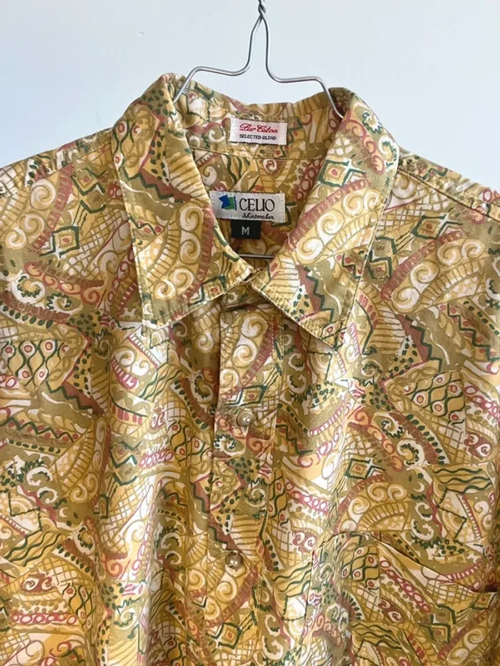 Chemise Celio années 90 à motifs taille M 🥭 - photo numéro 3