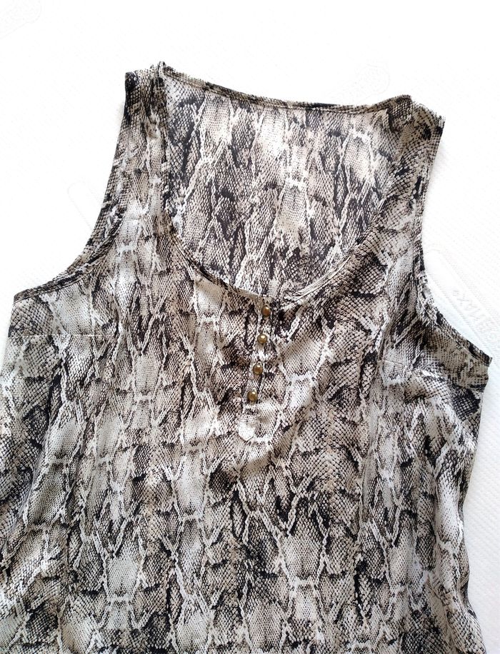 Débardeur blouse imprimé serpent - photo numéro 2