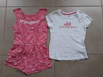 Lot 2 vêtements sport été fille 8 ans TBE