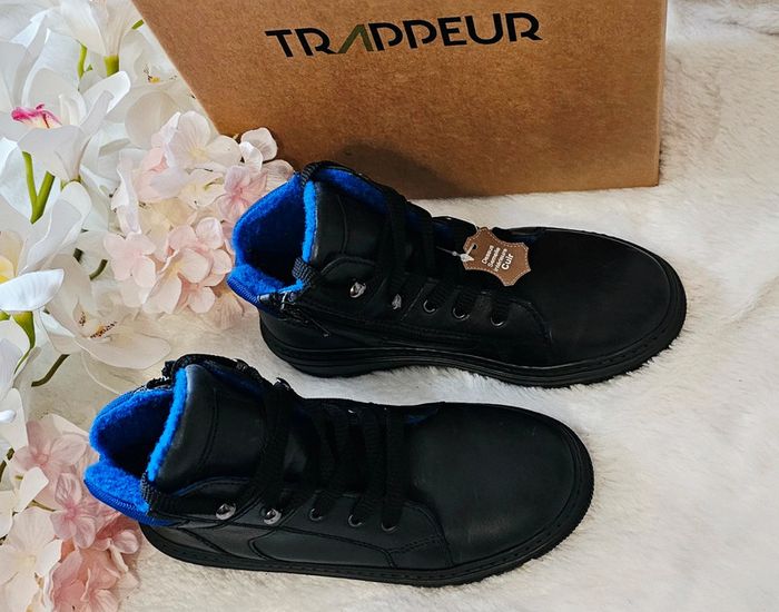 Bottes Bottines Cuir Zip Trappeur T32 - photo numéro 3