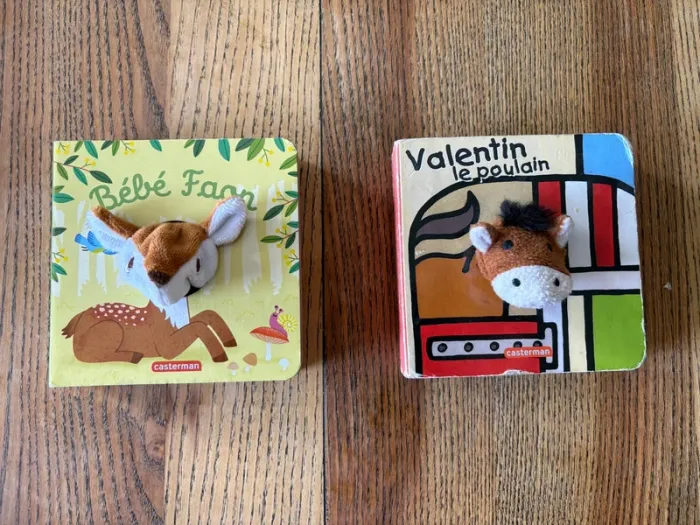 Lot de 2 petits livres marionnettes