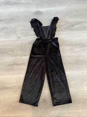 Combinaison pantalon effet velours noir Zara