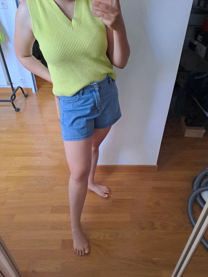 Short en jean taille haute Shein