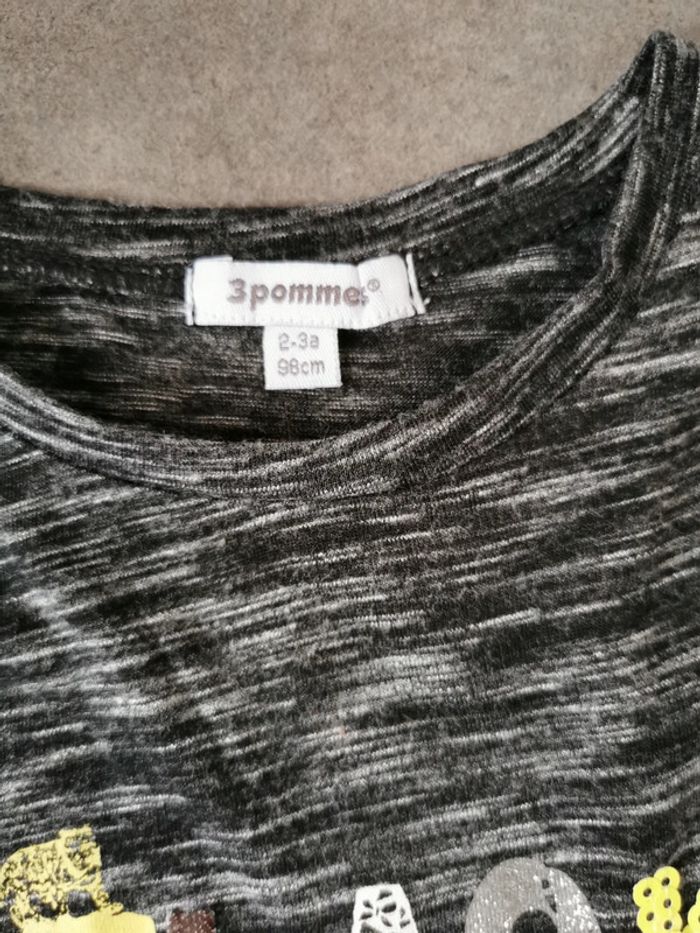 Tee-shirt 3 ans de chez 3 pommes - photo numéro 2