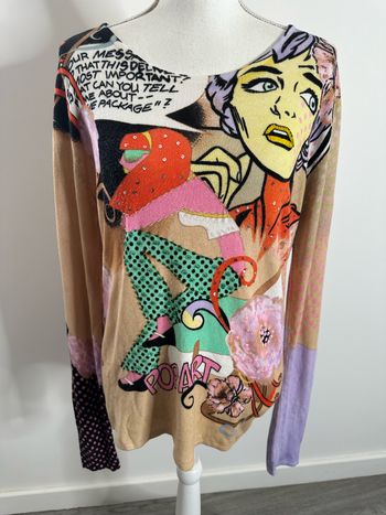 Pull Pop Art multicolore Y2K T42 XL