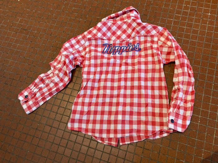 Chemise à carreaux blanc et rouge - photo numéro 2