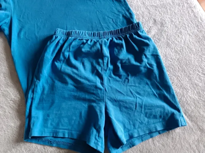 Pyjama short bleu uni mixte - photo numéro 3