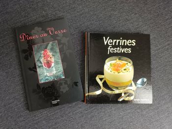 Lot de 2 Livres de recettes thème verrines	
