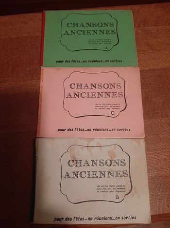 rares et vieux livrets chansons anciennes