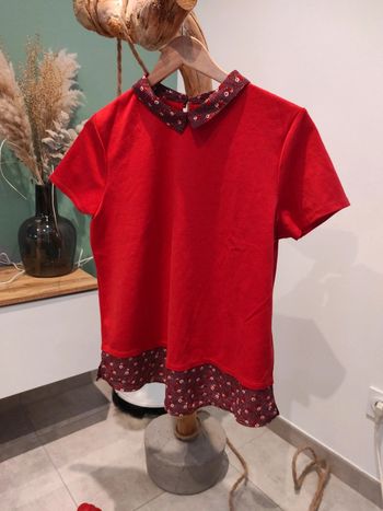 Tee shirt effet polo