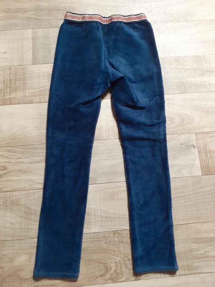 Pantalon fille en velours bleu marine 4 ans - photo numéro 5