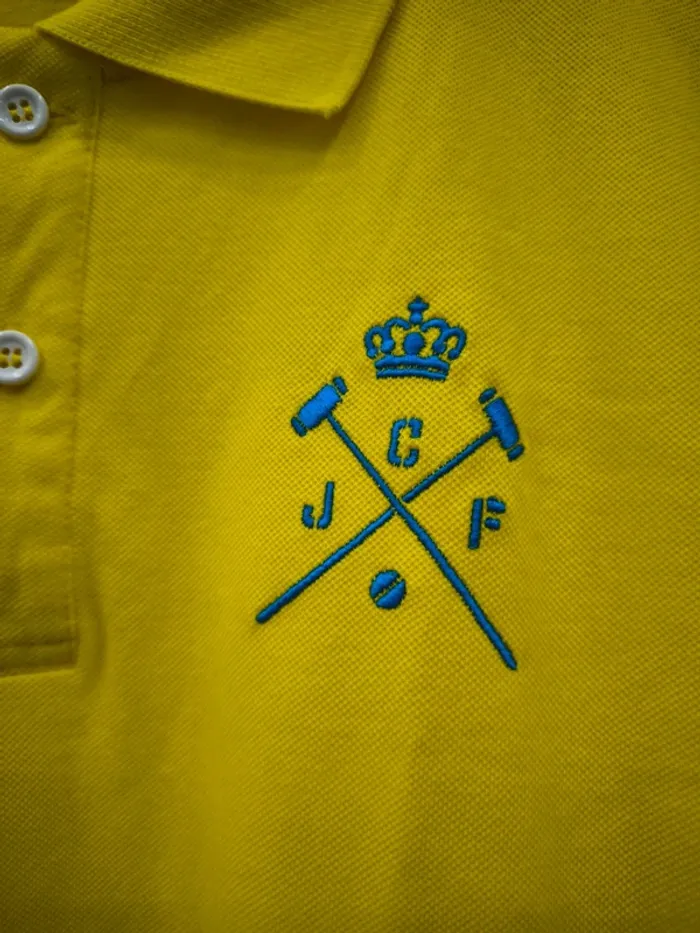 Polo jaune Croquet Jean Forestier taille S style chic & sport - photo numéro 2