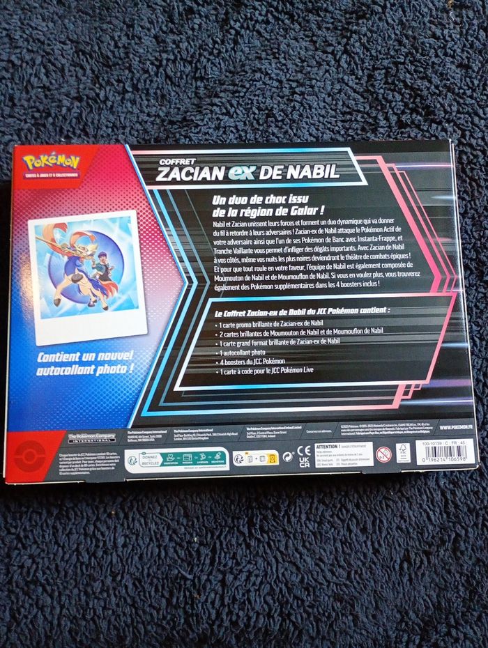 Pokémon Coffret Zacian EX de Nabil FR scellé (3 dispo) - photo numéro 2