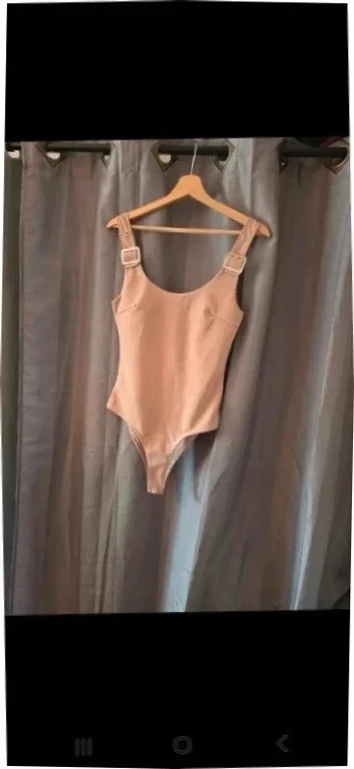 😍 body femme vieux rose M L qualité italienne - photo numéro 4