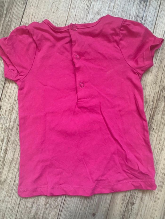 T shirt rose fushia Disneyland 24 mois neuf fille - photo numéro 3