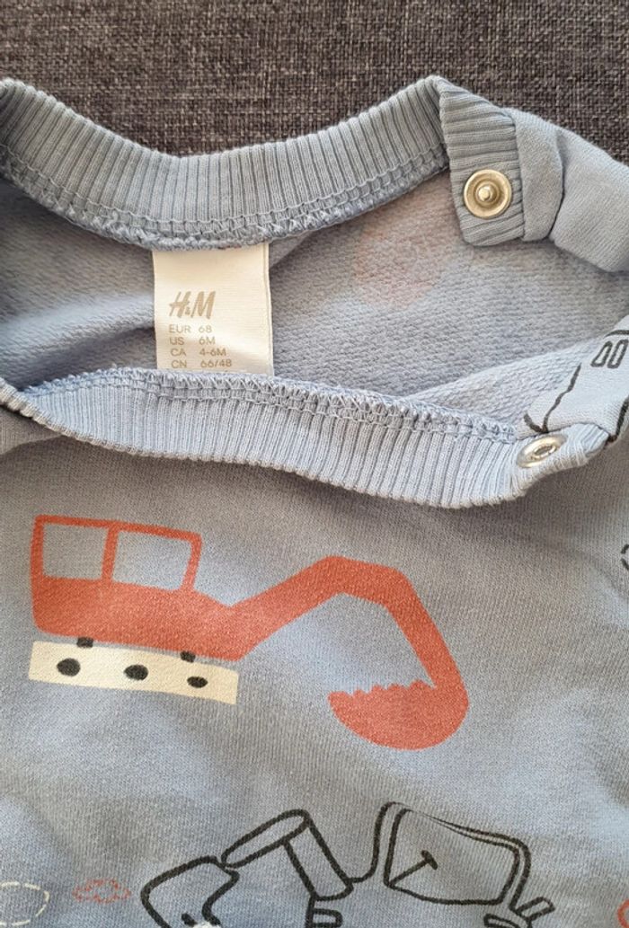 Lot de 2 sweats fins 6-9 mois - photo numéro 4