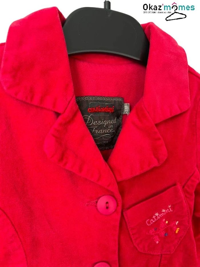 Veste en velours rose fuchsia - Catimini 18 mois - photo numéro 2