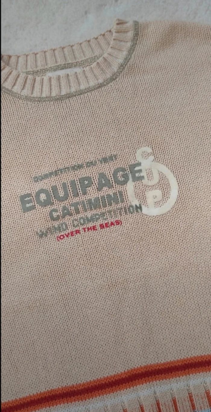 Magnifique pull Catimini beige orange 10 ans - photo numéro 6